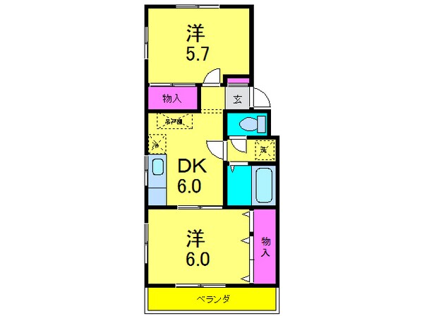 サウスコーポの物件間取画像